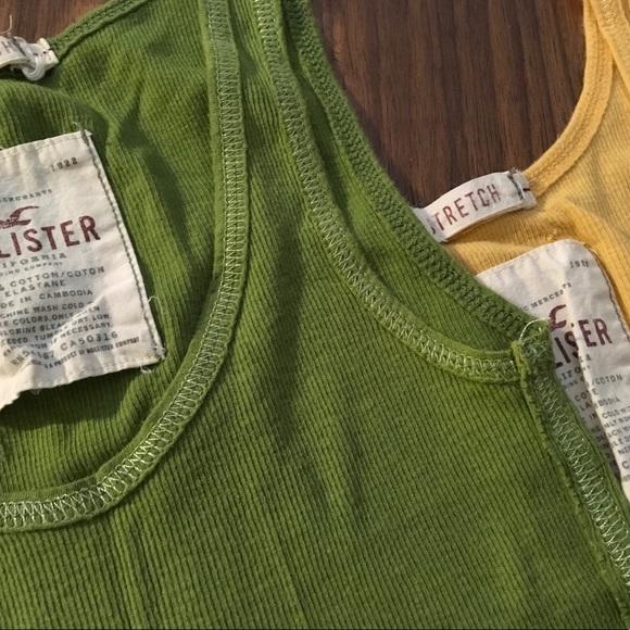Bundle Green and Yellow Hollister Tanks - Picture 4 of 5